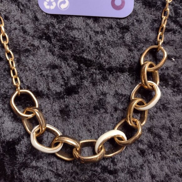 New‎ Claires Icing Chunky Chain Link Collar Choker Necklace Rings Earrings Set - Picture 3 of 10